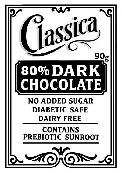 Classica 80% Dark Chocolate Bar 90g